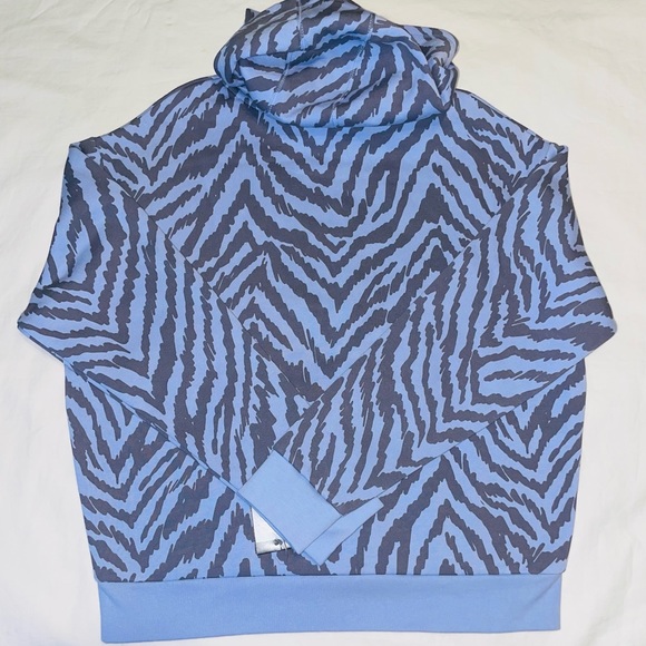 NWT- Adidas Girl Allover Print Fleece Pullover Hoodie Sz XL Violet Tone - Picture 3 of 3